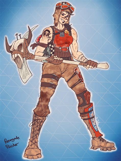 Step by step drawing tutorial on how to draw renegade raider from fortnite. Renegade Raider (Drawing) : FortNiteBR