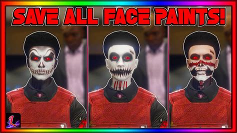 How To Save All Halloween Face Paints In Gta 5 Online Youtube