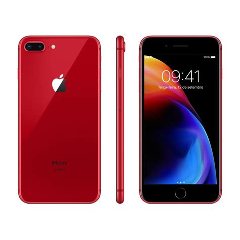It brings along a new, faster apple a11 bionic system chip and a display supporting apple's. Celular Smartphone Apple iPhone 8 Plus 256gb Vermelho - 1 ...