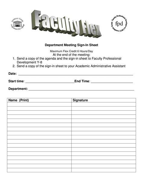 Department Meeting Sign In Sheet - How to create a Department Meeting Sign In Sheet? Download ...