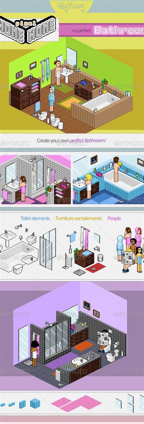 Pixel Creator My Perfect Bathroom By Debbymazzy Graphicriver