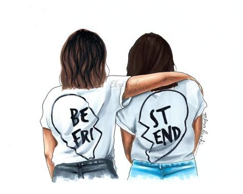 Best Friend Shirts Bestie Print Bff Friendship Print Friend Art Fashion Art Ts