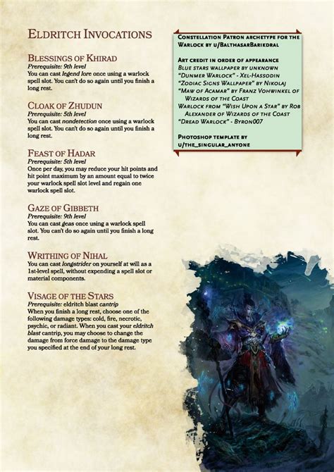 Dnd 5e Homebrew Warlock Dnd Dungeons And Dragons Rules Dungeons And