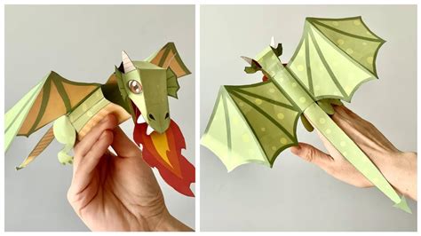Paper Dragon Hand Puppet Easy And Fun Crafts For Kids Moving Wings