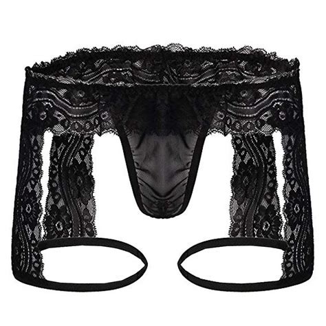 Buy Mens Lace Panties Sexy Underwear Boxer Briefs Pouch Underwear