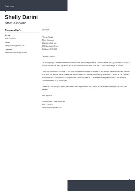 Office Assistant Cover Letter Examples And Templates To Fill