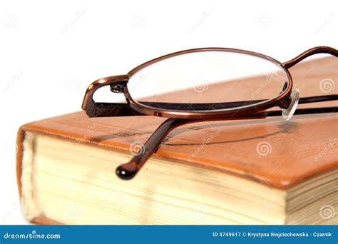 Small Glasses On Book Stock Image Image Of Glasses Word 4749617