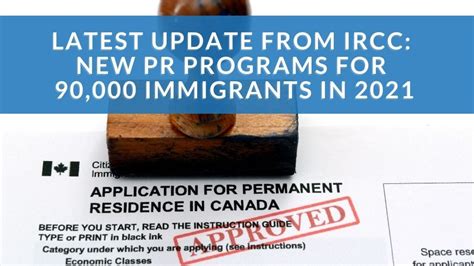 Latest Update From IRCC New PR Programs For 90 000 Immigrants In 2021