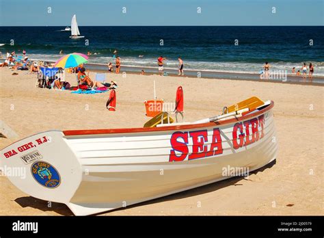 A Summers Day At Sea Girt On The Jersey Shore Stock Photo Alamy