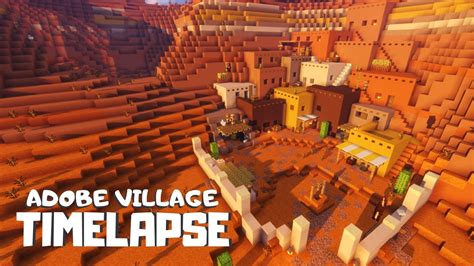 Minecraft Wild West Mexican Village Adobe Mesa Village Timelapse