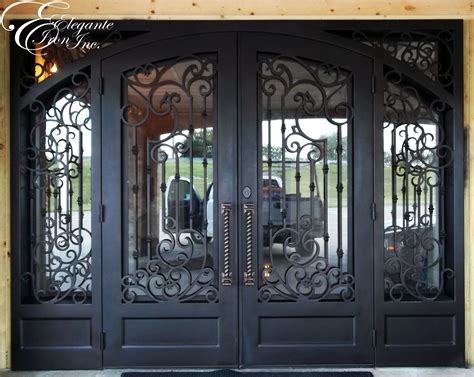 Custom Wrought Iron Door With Sidelights Front Gate Design Main Gate