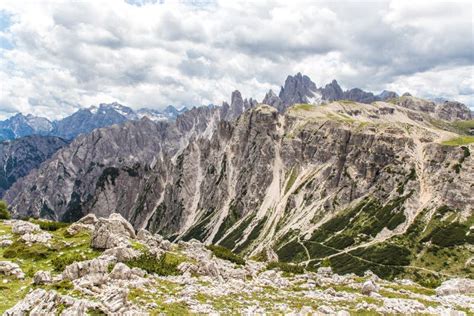 Dolomites Italy July 2019 Great View Of The Top Cadini Di Misurina