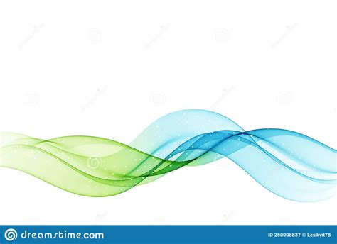 Blue And Green Wave Design Element On White Background Transparent