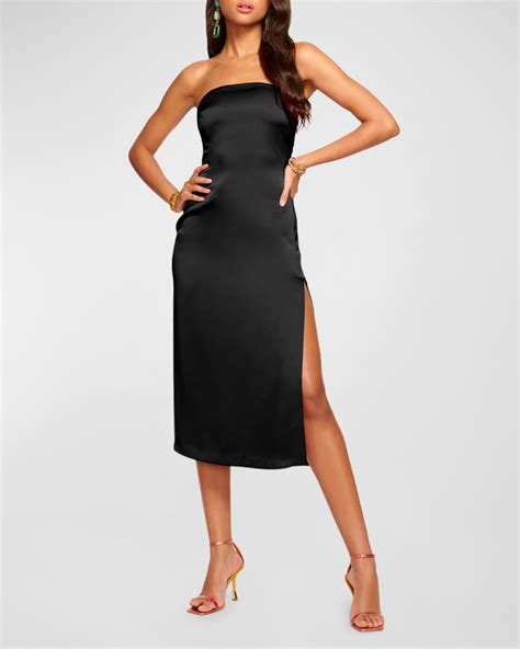 Ramy Brook Lisa Strapless Side Slit Midi Dress Neiman Marcus