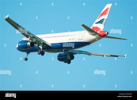 British Airways Airplane Flying In The Air Stock Photo Alamy