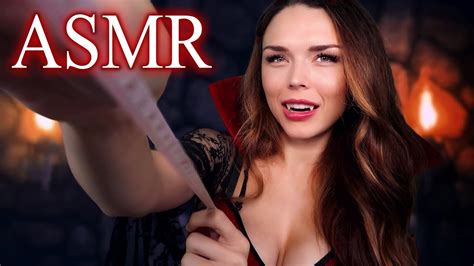 asmr vampire measures prepares you for a feeding 🧛‍♀️ gloves sounds face touching youtube