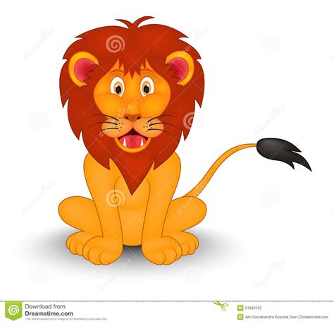 Lion Cartoon Stock Vector Illustration Of Icon Mammal