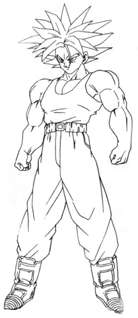 Goku ss4 coloring pages goku ssj4 coloring pages printable free. Trunks Super Saiyan Coloring Pages Coloring Pages