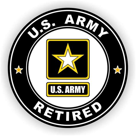 United States Of America Usa Army Retired Decal Window Bumper Sticker Round Stickers Decals