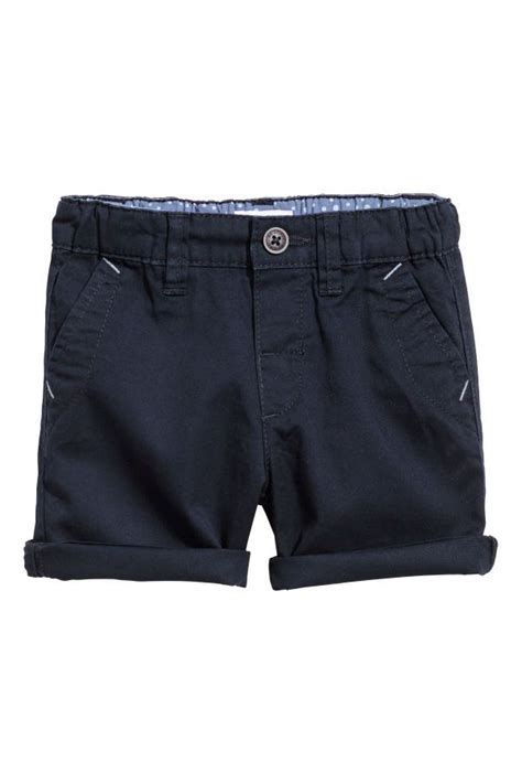 Download Dark blue. Shorts in woven cotton fabric. Adjustable ...
