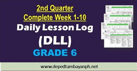New 2nd Quarter Daily Lesson Log Dll Grade 6 Sy 2019 2020 Deped