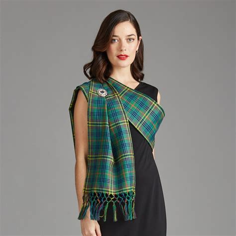 ladies pure wool full size hamilton red tartan sash made in scotland awe