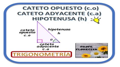 CÓMO IDENTIFICAR EL CATETO OPUESTO CATETO ADYACENTE Y LA HIPOTENUSA EN UN TRIÁNGULO RECTÁNGULO