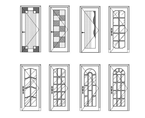 Multiple Classical Door Elevations Auto Cad Blocks Details Dwg File