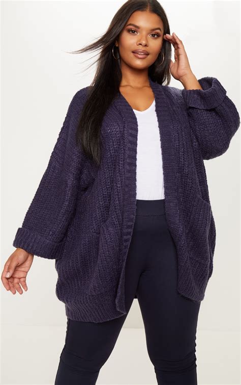 Plus Size Navy Cardigan With Pockets Jeans How To Wear Dark Grey Long