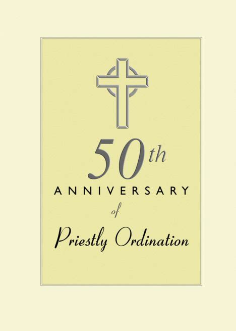 Priest 50th Anniversary Of Ordination Yellow With Cross Card Ad