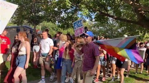 hundreds show up to 1st unofficial byu pride march in provo utah