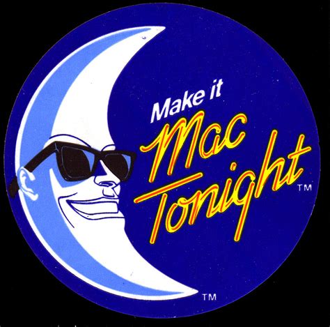 McDonalds - Mac Tonight promo sticker - 1986 | Mac Tonight 
