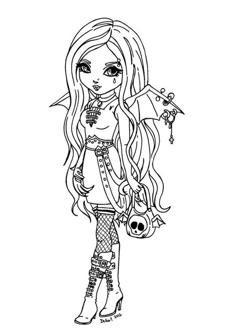 Female Vampire Coloring Pages At Free Printable