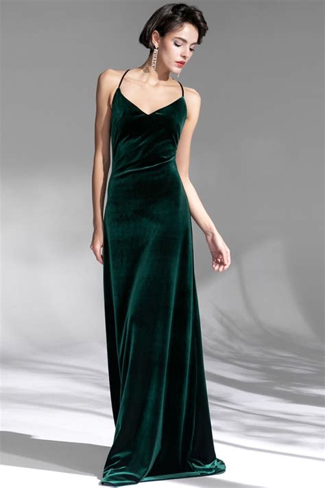 Dark Green Velvet Long Dress In 2021 Dark Green Bridesmaid Dress Velvet Dress Long Long