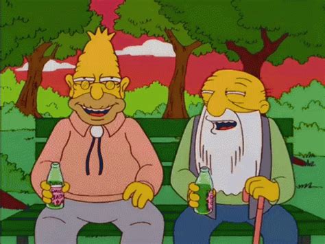 Simpsons Old Men Simpsons Old Men Laughing Descubre Y Comparte