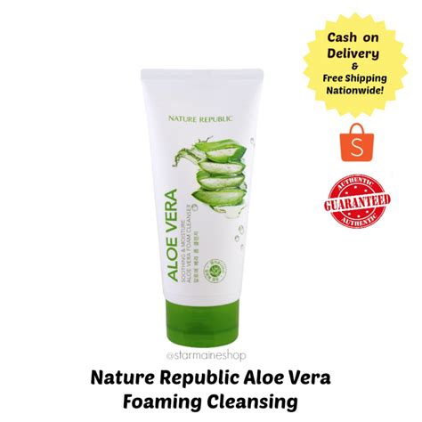 Nature Republic Aloe Vera Soothing And Moisture Foam Cleanser Shopee Philippines