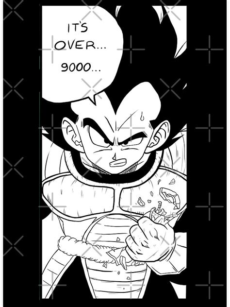 Vegeta It S Over 9000 Poster For Sale By Tavpictures Redbubble