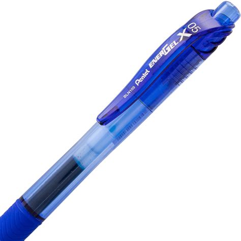 Pentel Energel X Retractable Liquid Gel Rollerball Pen Blue Ink Fine