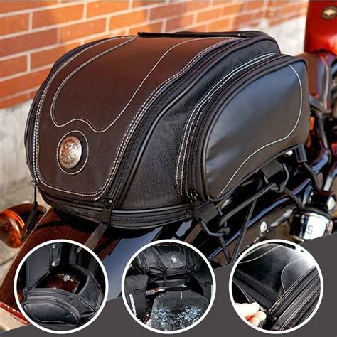 Motorcycle Retro Tail Bag Bags Leather Motorcycle Bag