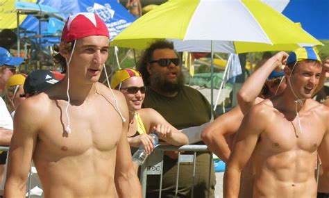 Beautiful Men In Swimwear Lifeguard