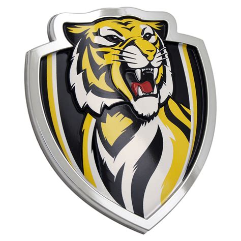 Fan Emblems Richmond Tigers 3d Chrome Afl Supporter Badge The