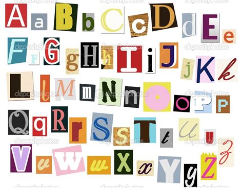 Alphabet Letters To Cut Out Colorful Alphabet With Letters Torn From