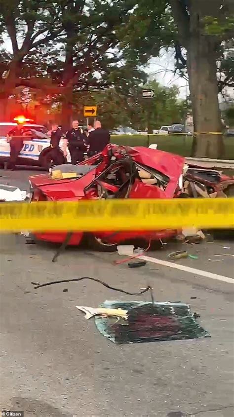 Horror Moment Bmw Driven By Teen In Nyc Slams Into Truck And Female