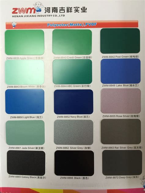aluminum composite panel color chart building cladding paneling silver roses
