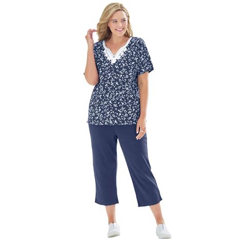 Woman Within Woman Within Womens Plus Size 2 Piece Tunic And Capri