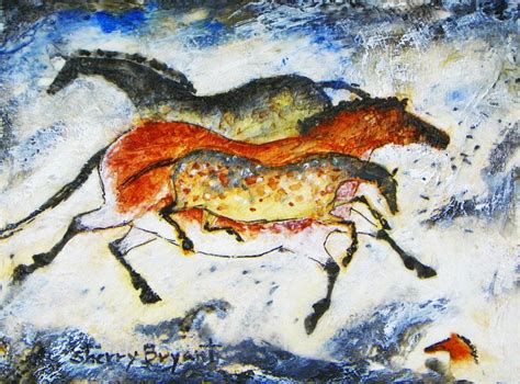 Three Horses Cave Painting Spectacular Spirit Animal Prints By