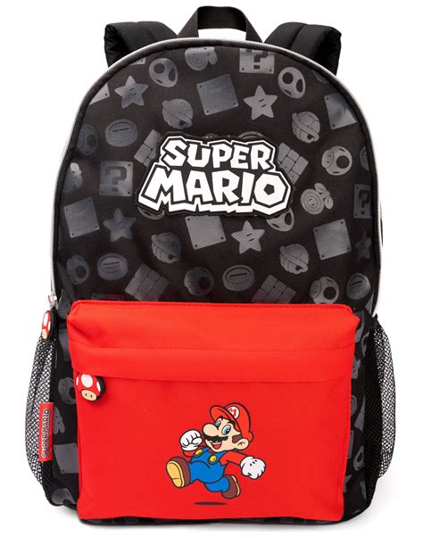 Super Mario Backpack For Kids All Over Print Black — Vanilla Underground