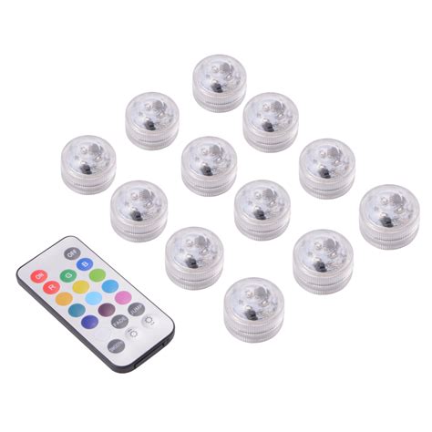 Remote Control Smd3528 Rgb Submersible Led Lights Cr2032 Battery