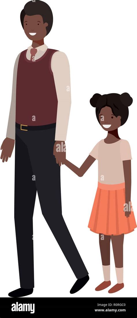 Father And Daughter Avatar Character Stock Vector Image And Art Alamy