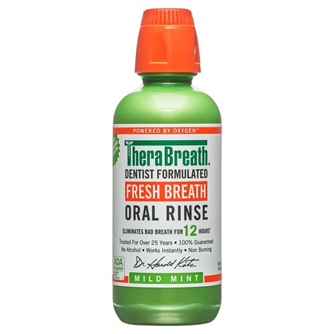 Therabreath Fresh Breath Mouthwash Mild Mint Alcohol Free 16 Fl Oz